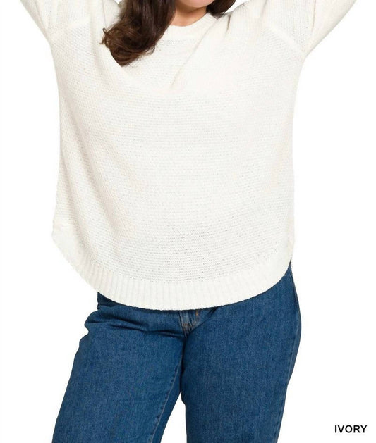 Zenana - Brooklyn Round Neck Sweater Plus