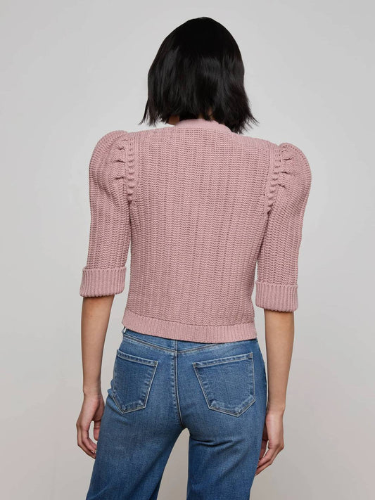 L'Agence - Delilah Crop Textured Cardigan