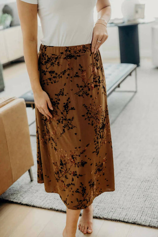 Mikarose - Mulled Velvet Midi Skirt