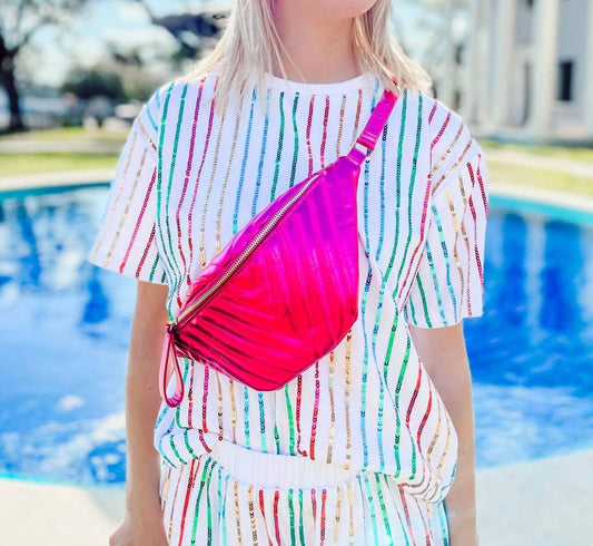 Caroline Hill - Charlotte Quilted Sling Belt Bag Fanny Pack