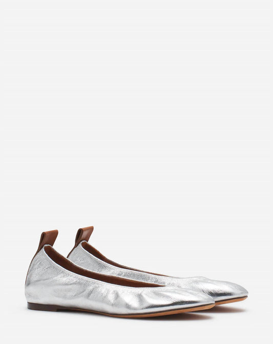 Lanvin - Women's Metallic Leather Ballerina Flat