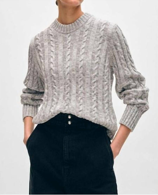 White + Warren - Organic Cotton Cable Crew Sweater