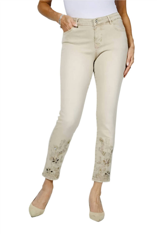 Frank Lyman - Rhinestone Embellished Hem Jeans