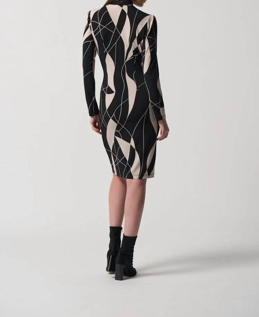 Joseph Ribkoff - Abstract Print Wrap Dress