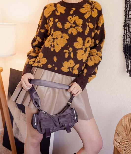 Blu Pepper - Floral Distressed Sweater