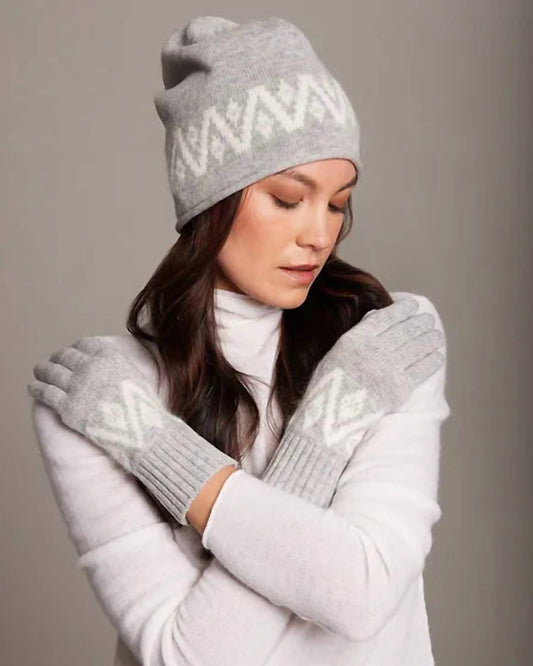 Alashan Cashmere - Sunburst Fair Isle Gloves Stone