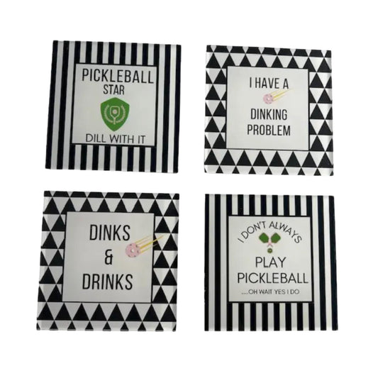 Maven Home - Acrylic Coaster With Pickle Ball - Set Of 4