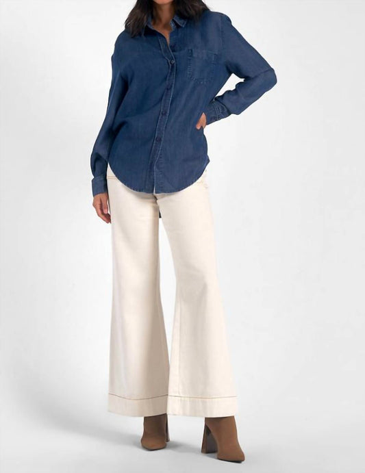 Elan - DENIM BUTTON DOWN SHIRT