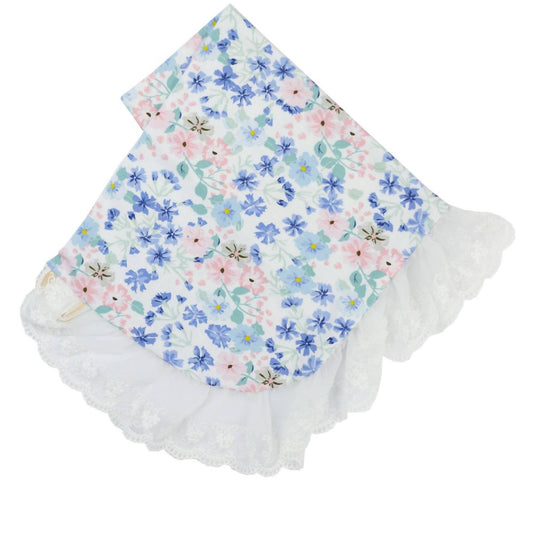 Haute Baby - Baby Girls Periwinkle Love Receiving Blanket