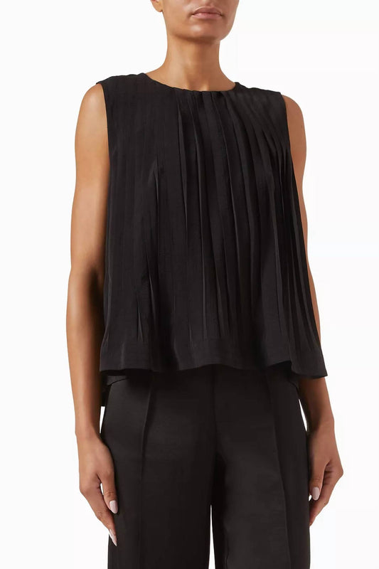 Vince - Pleated A-line Top
