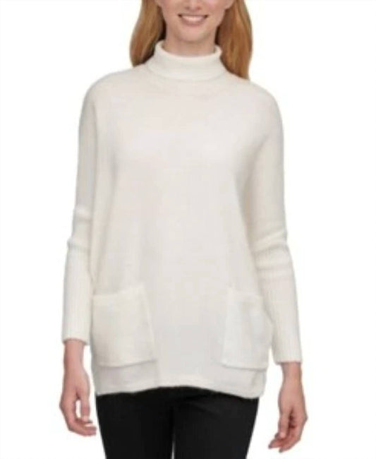 Dkny - Turtleneck Acrylic Blend Oversized Sweater