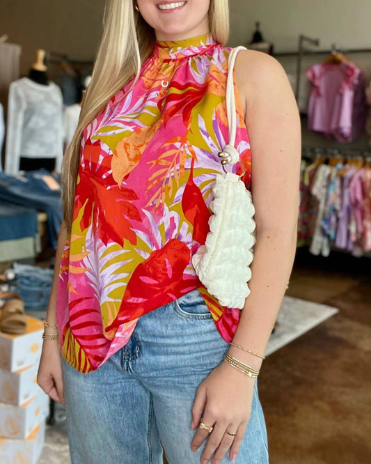 Andree By Unit - Printed High Neck Top