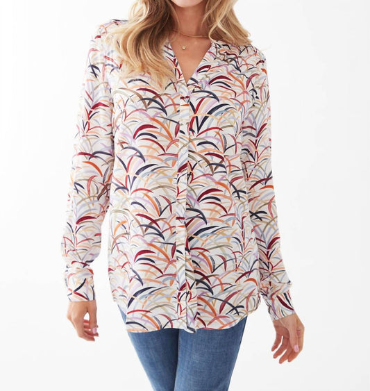 Fdj - Casey Roll Up Sleeve Shirt With Smocking Detail