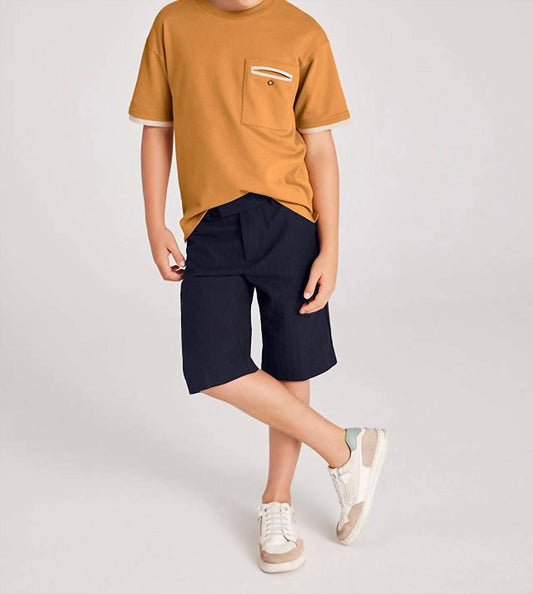 Mayoral - Linen Blend Chino Bermuda Shorts