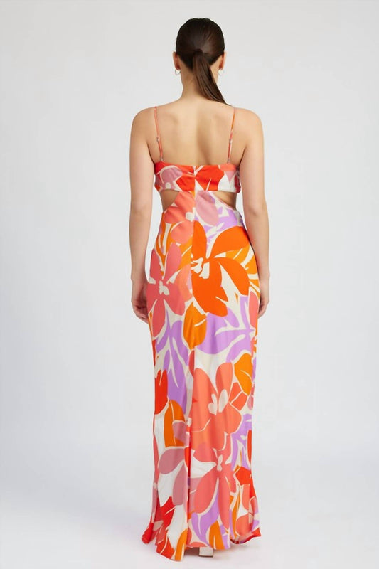 Emory Park - Floral Cut Out Maxi Dress