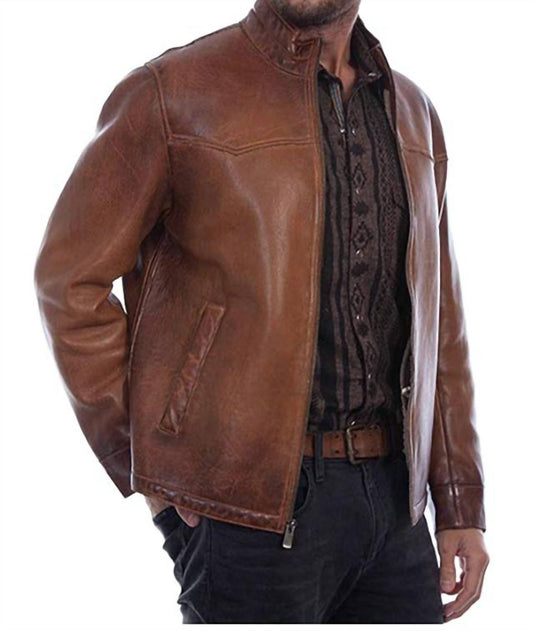 Scully - Men's Luxurious Lamb Leather Shearling Lined Jacket
