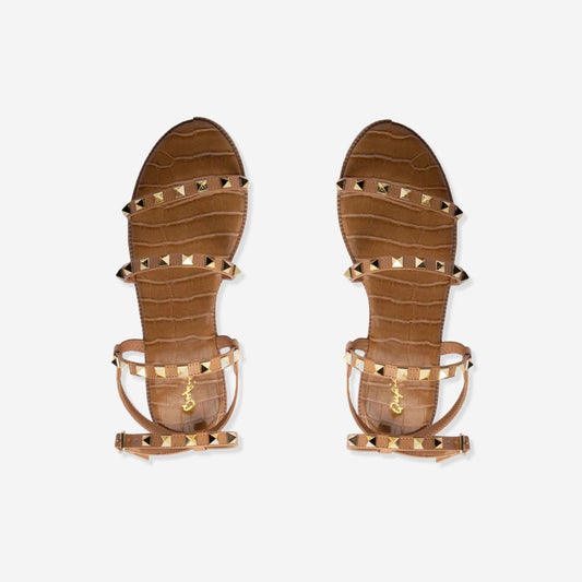 Qupid - Women's Studded Strappy Sandals