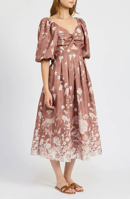 En Saison - Monet Floral Twist Bust Cutout Dress