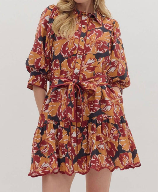 Entro - Floral Short Dress