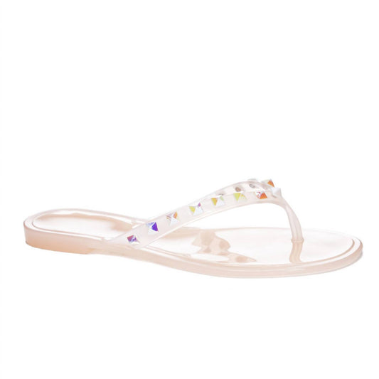 Chinese Laundry - Suntan Rhinestone Jelly Sandals