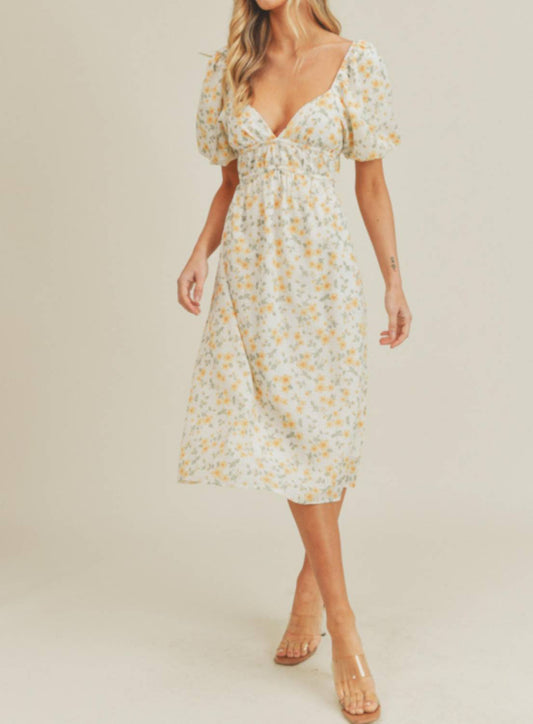 Lush - Floral Print Midi Dress