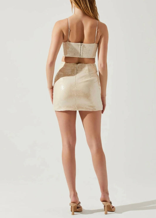 Astr - Lesia Sequin Mini Skirt