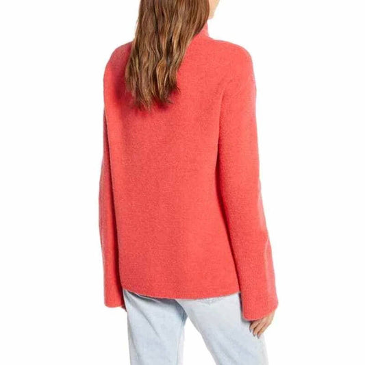 Something Navy - Turtleneck Top With Piping