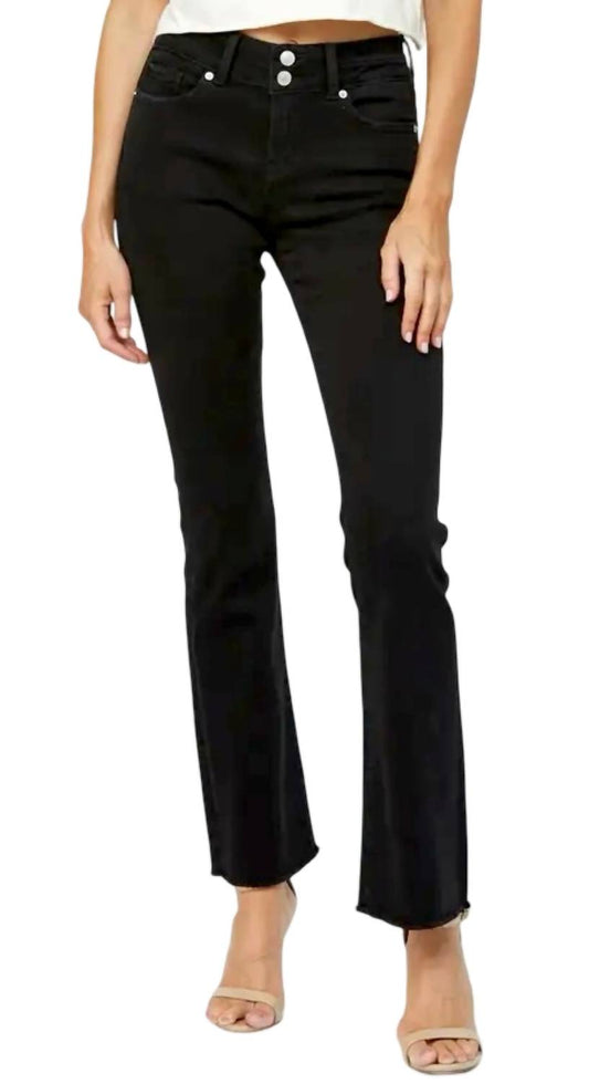 Mica Denim - Mid Rise Slim Boot Cut Jeans