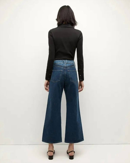 Veronica Beard - Taylor Cropped High Rise Wide Leg Jeans