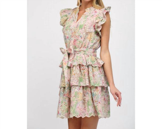 Fate - Floral Eyelet Lace Tiered Dress - clothing - collection:vacationdresses(Auto) - dresses