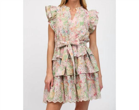 Fate - Floral Eyelet Lace Tiered Dress - clothing - collection:vacationdresses(Auto) - dresses