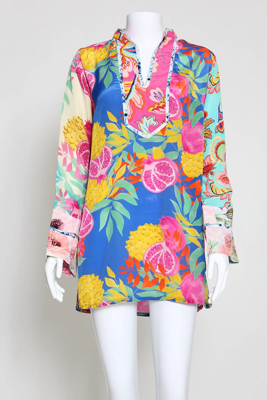 Taj By Sabrina Crippa - Istanbul Long Sleeves Pomegranate Top