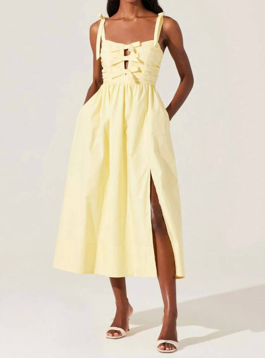 Astr - Helia Bow Front Midi Dress