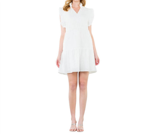 Thml - Ruffle Trim Textured Dress