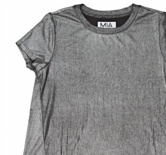 Mia - Girl's Metallic Shine Tee