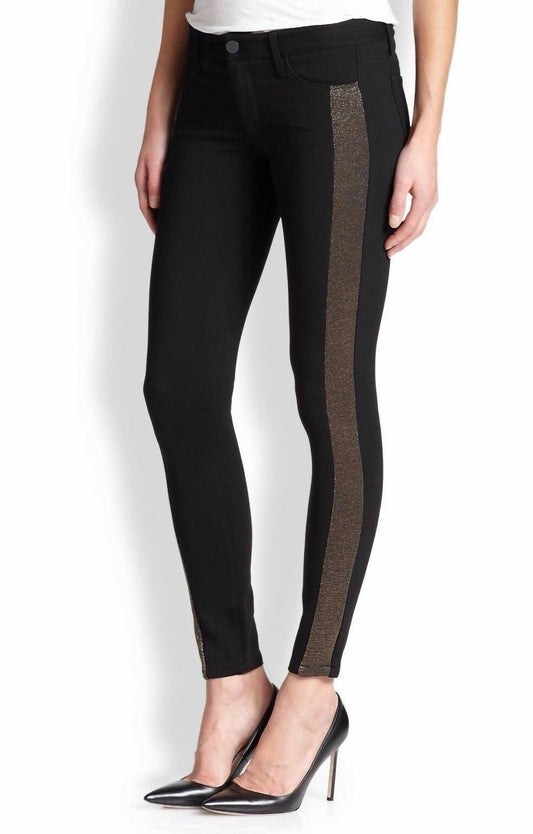 Paige - Melissa Slim Stretch Trim Tuxedo Stripe Pants