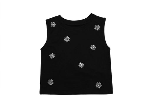 Mia - Sleeveless Jewel Sweatshirt