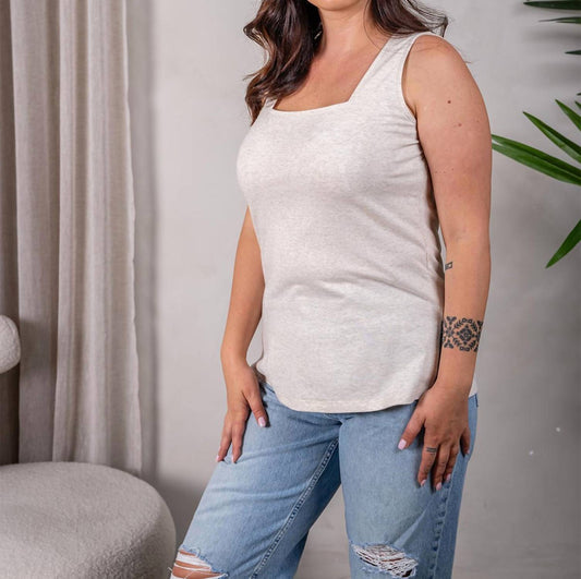 Paparazzi - Jersey Square Neck Tank Top