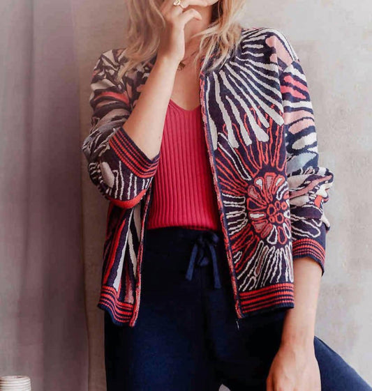 Ivko - Seashell Knit Bomber Jacket