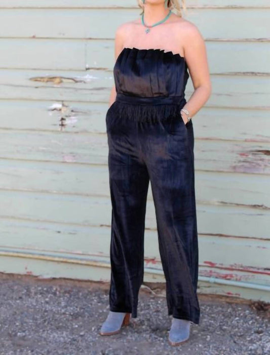 Rowdy Crowd - Betty Velvet Jumpsuit