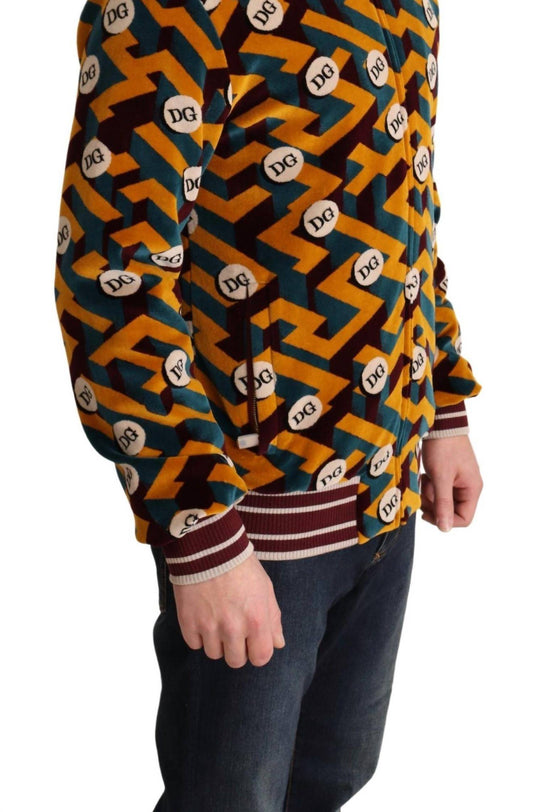 Dolce & Gabbana - Velvet Logo Sweater Jacket