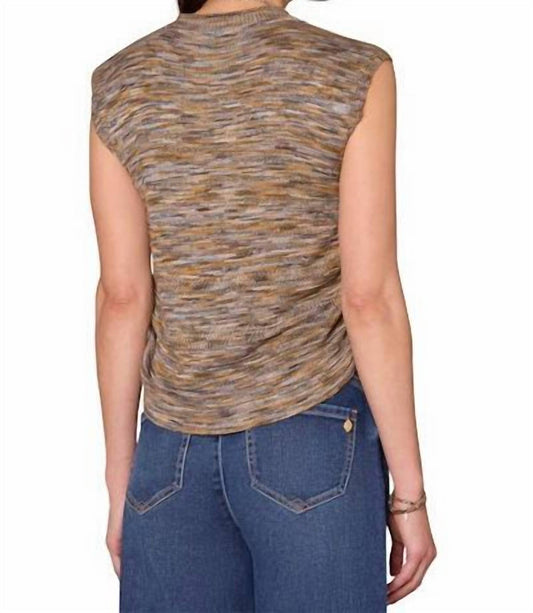 Democracy - Sleeveless Sweater With Side Ruching