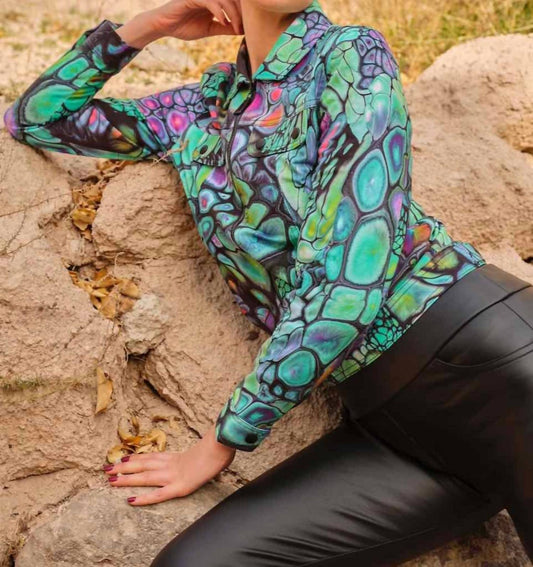 Dolcezza - Fantasy Print Zip Jacket