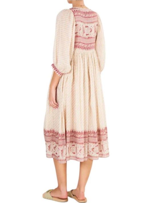 M.A.B.E. - Ode Print Gathered Dress