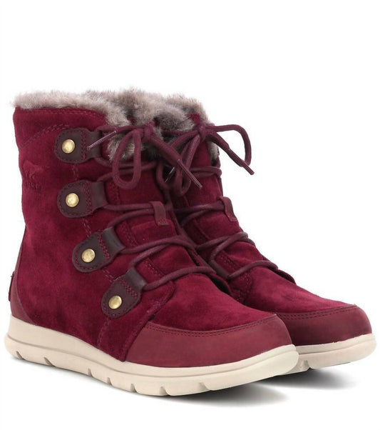 Sorel - Women's Explorer Joan Faux Fur Suede Leather Winter Boots