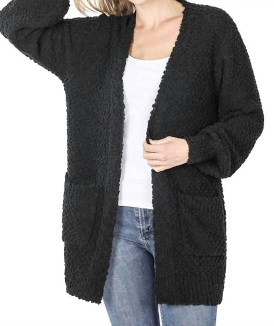 Zenana - Long Sleeve Sweater Cardigan With Pockets