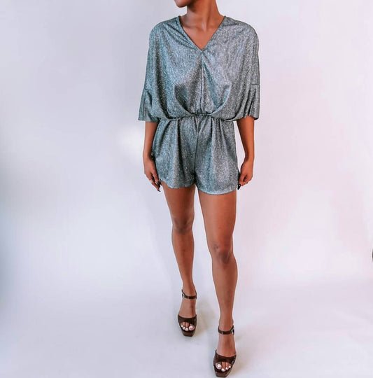 Geegee - Glitter V-neck Romper