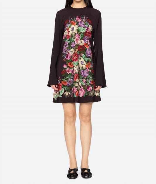 Sea - Viktoria Print Long Sleeve Mini Dress