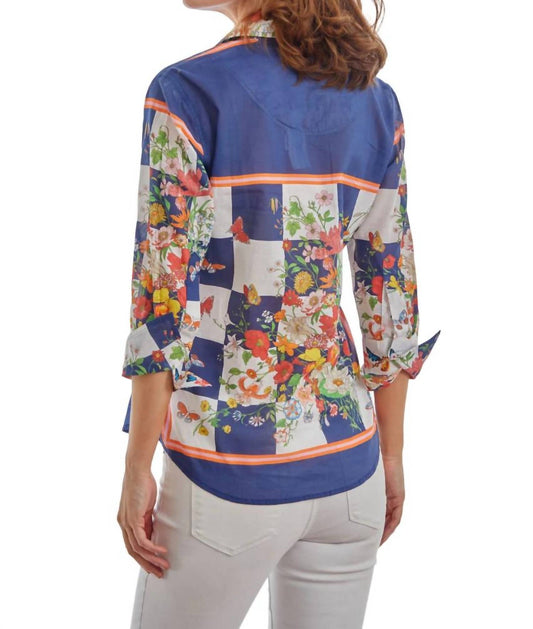 Dizzy-Lizzie - 3/4 Rome Shirt Butterfly Shirt