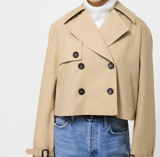 French Connection - Cropped Twill Trench Coat